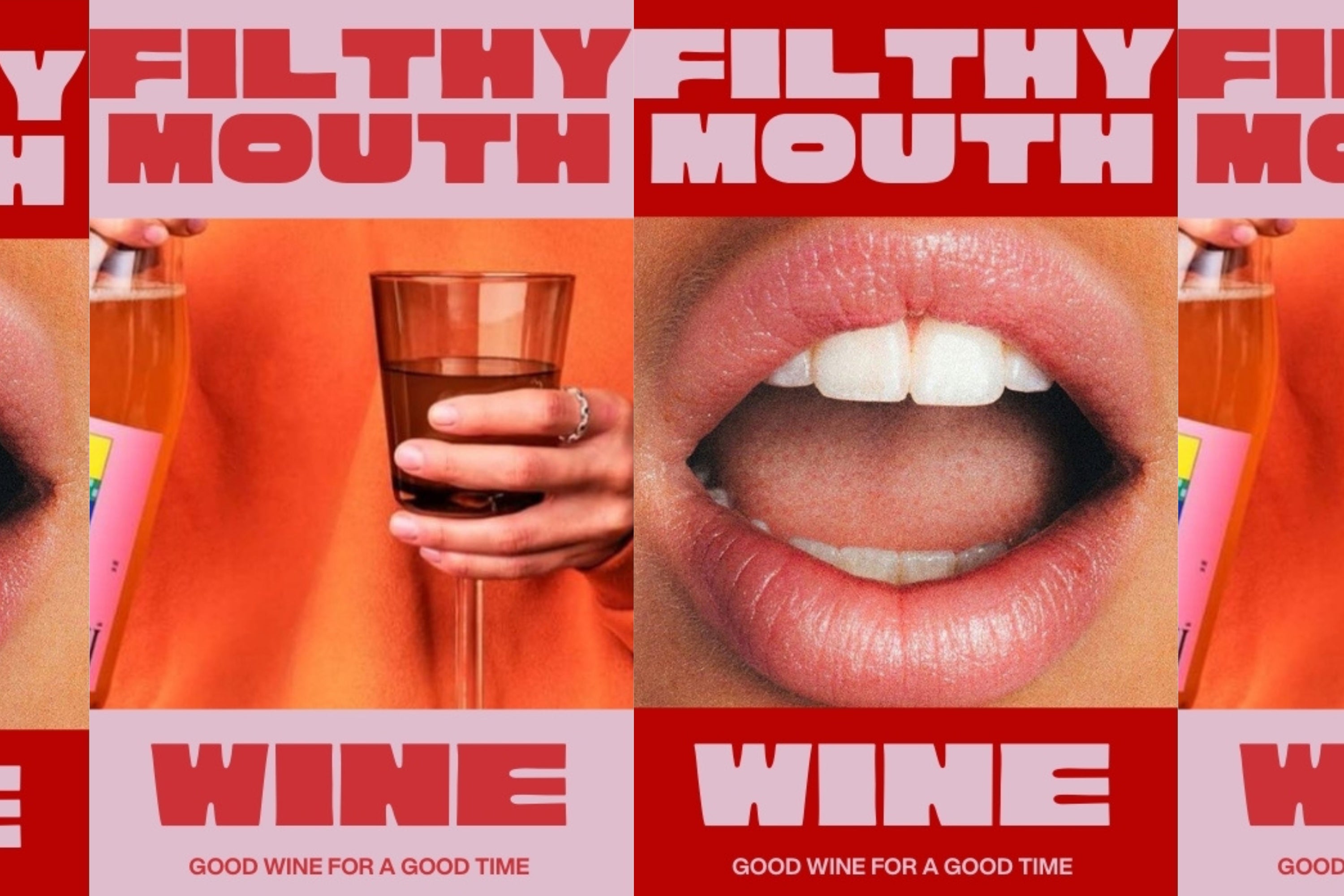 Branding concepts created by Brand Rich for Filthy Mouth wine.